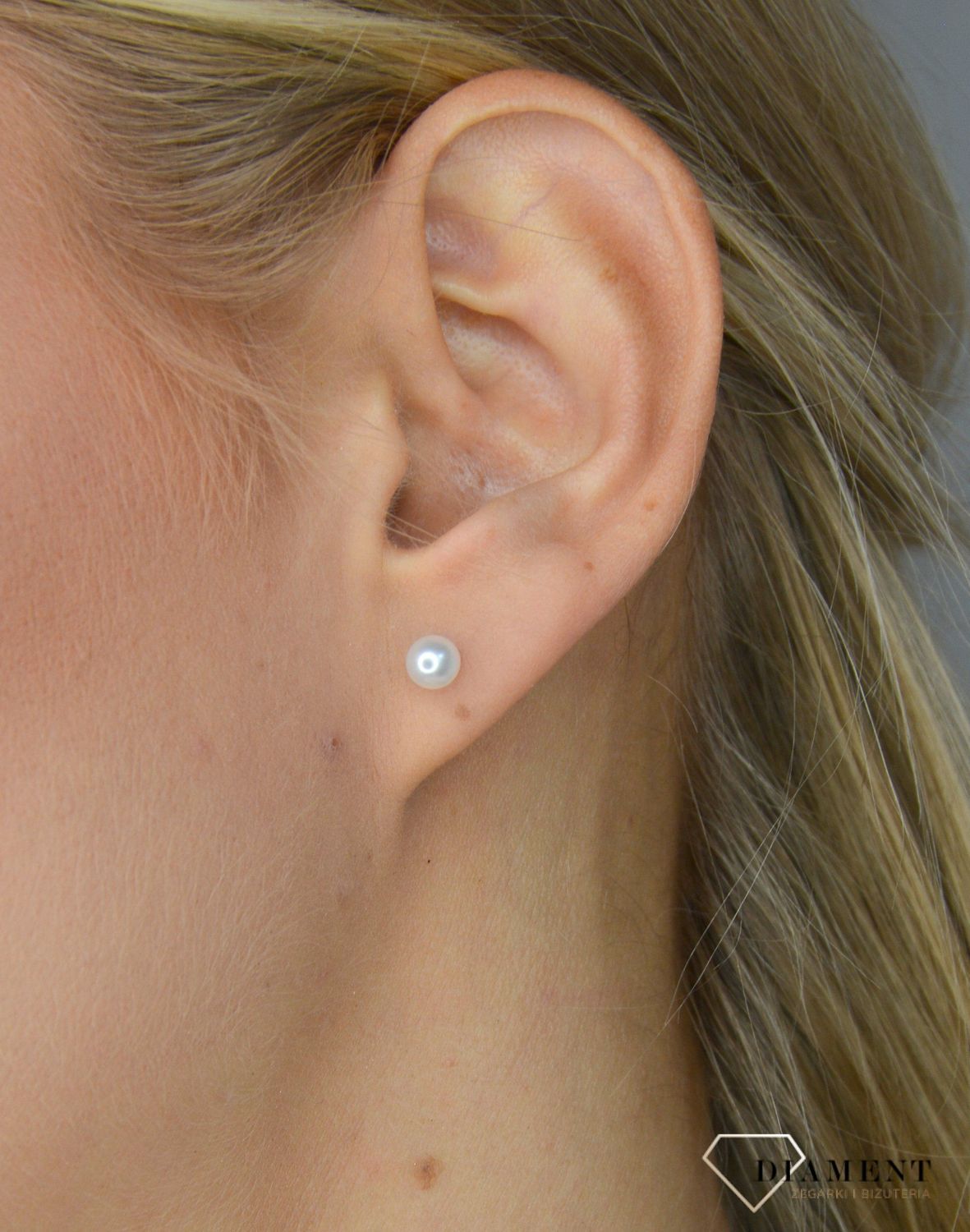 Kolczyki złote przy uchu z perełkami 6 mm KL 1644E 585.jpg